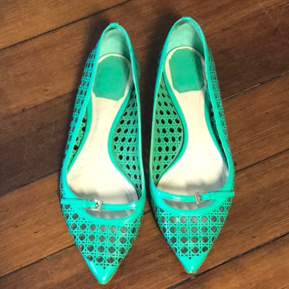 Christian Dior eyelet flats